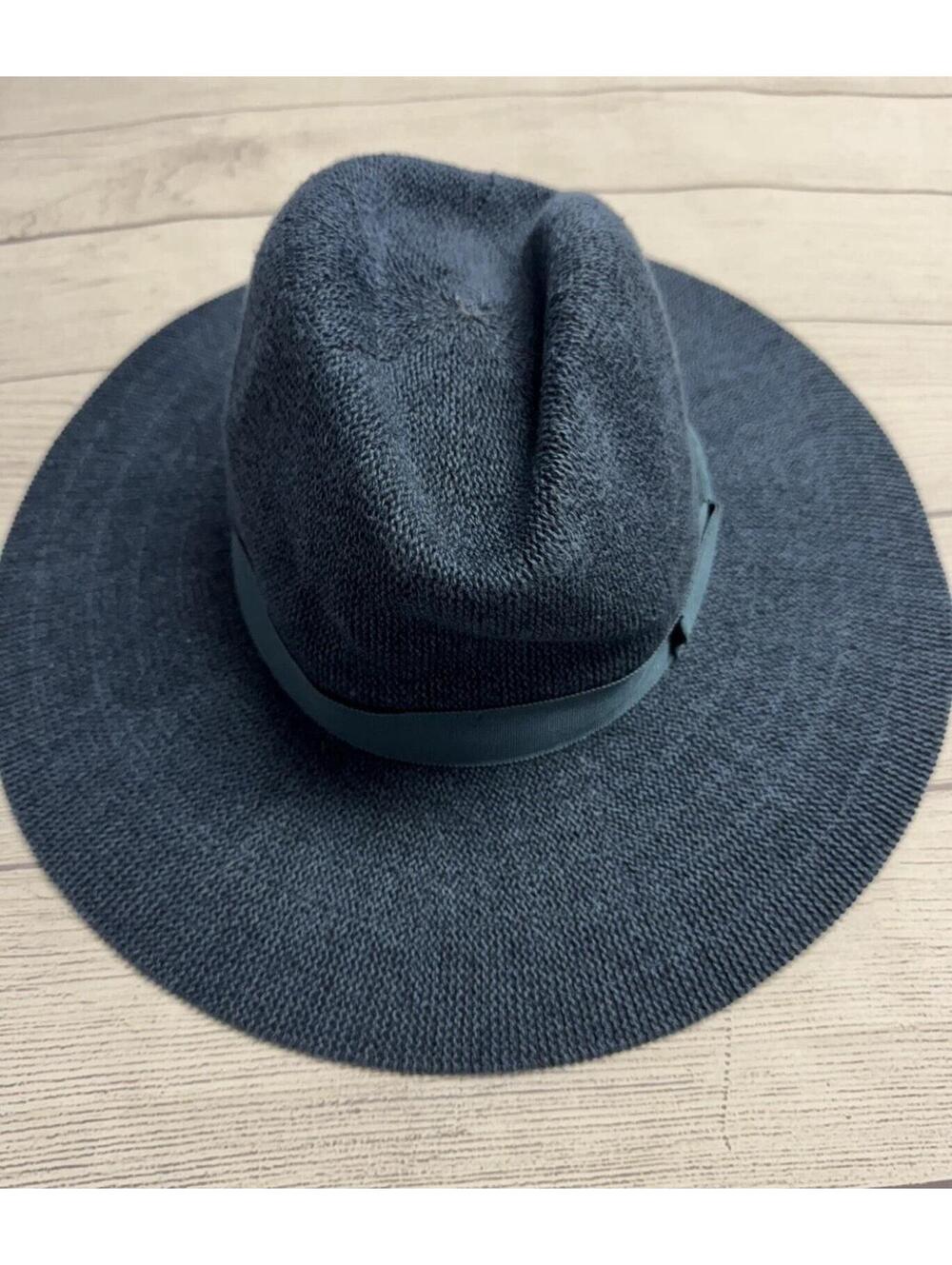 Brixton Hat Fedora Lyons Knit Packable Womens XS Midnight Blue Adjustable Travel